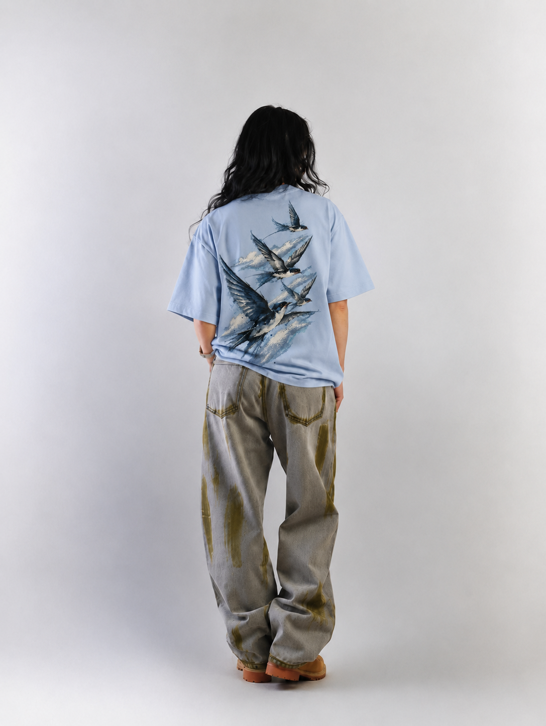 Into the Blue Oversized T-Shirt – Ice Blue