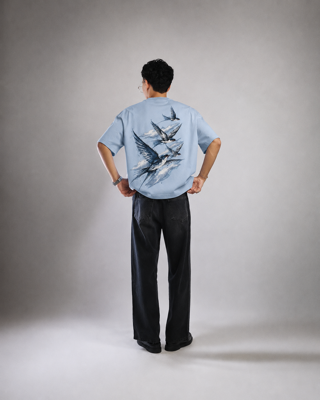 Into the Blue Oversized T-Shirt – Ice Blue