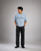 Into the Blue Oversized T-Shirt – Ice Blue