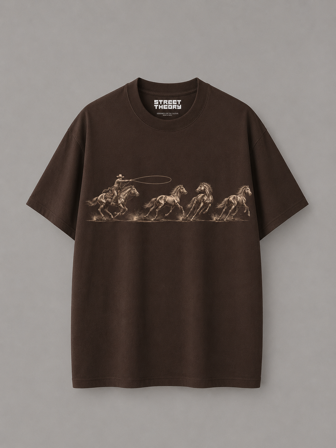 Free Range Oversized T-Shirt – Chocolate Brown