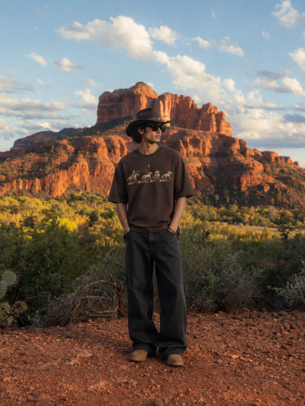 Free Range Oversized T-Shirt – Chocolate Brown