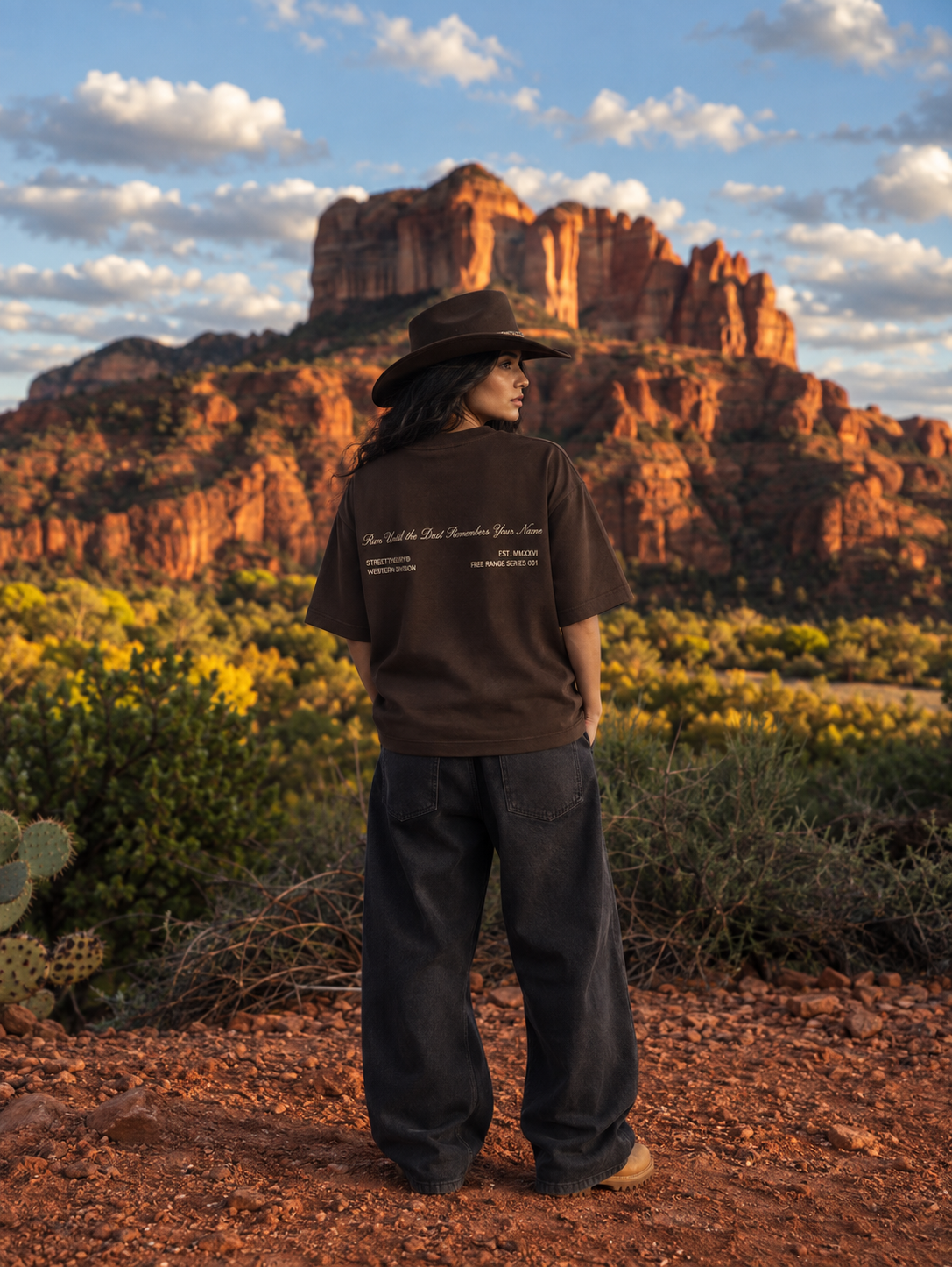Free Range Oversized T-Shirt – Chocolate Brown