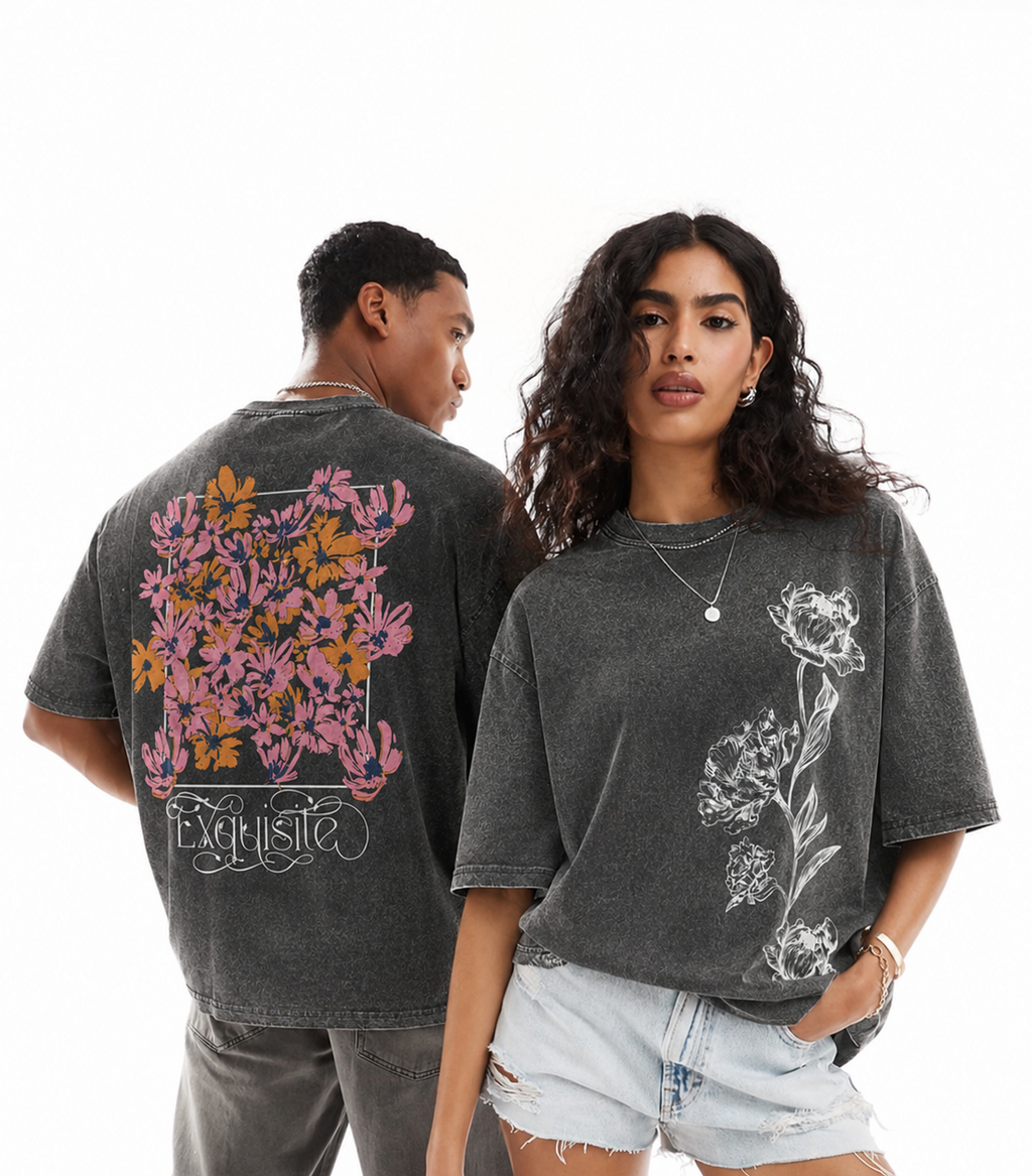 Exquisite Floral Oversized T-Shirt