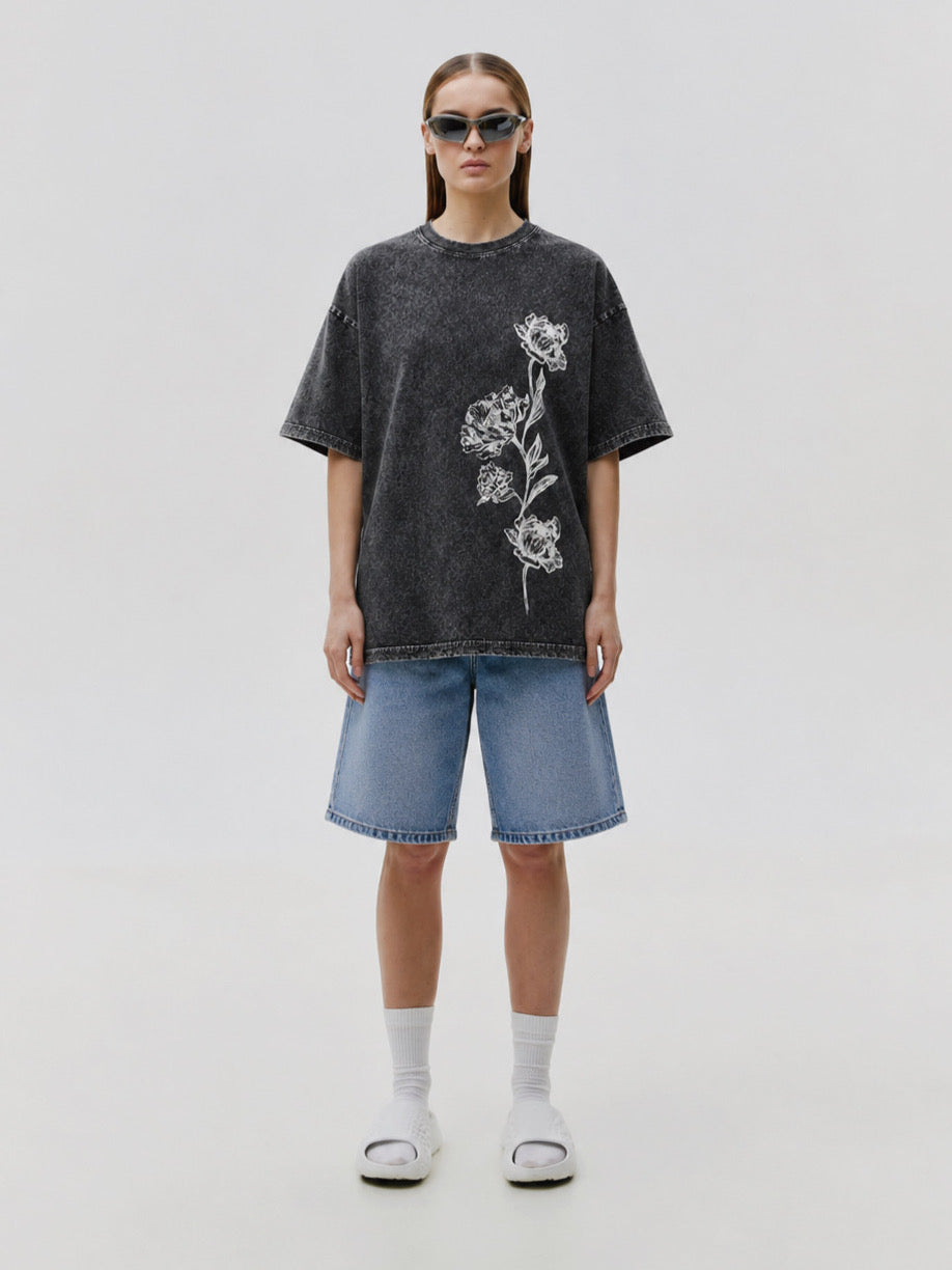 Exquisite Floral Oversized T-Shirt