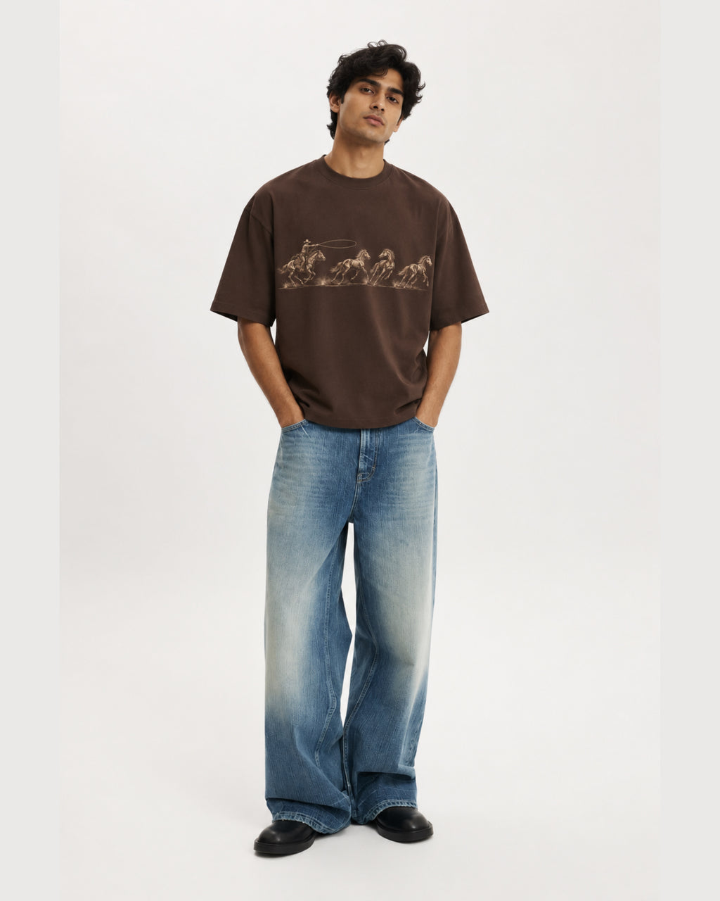 Free Range Oversized T-Shirt – Chocolate Brown