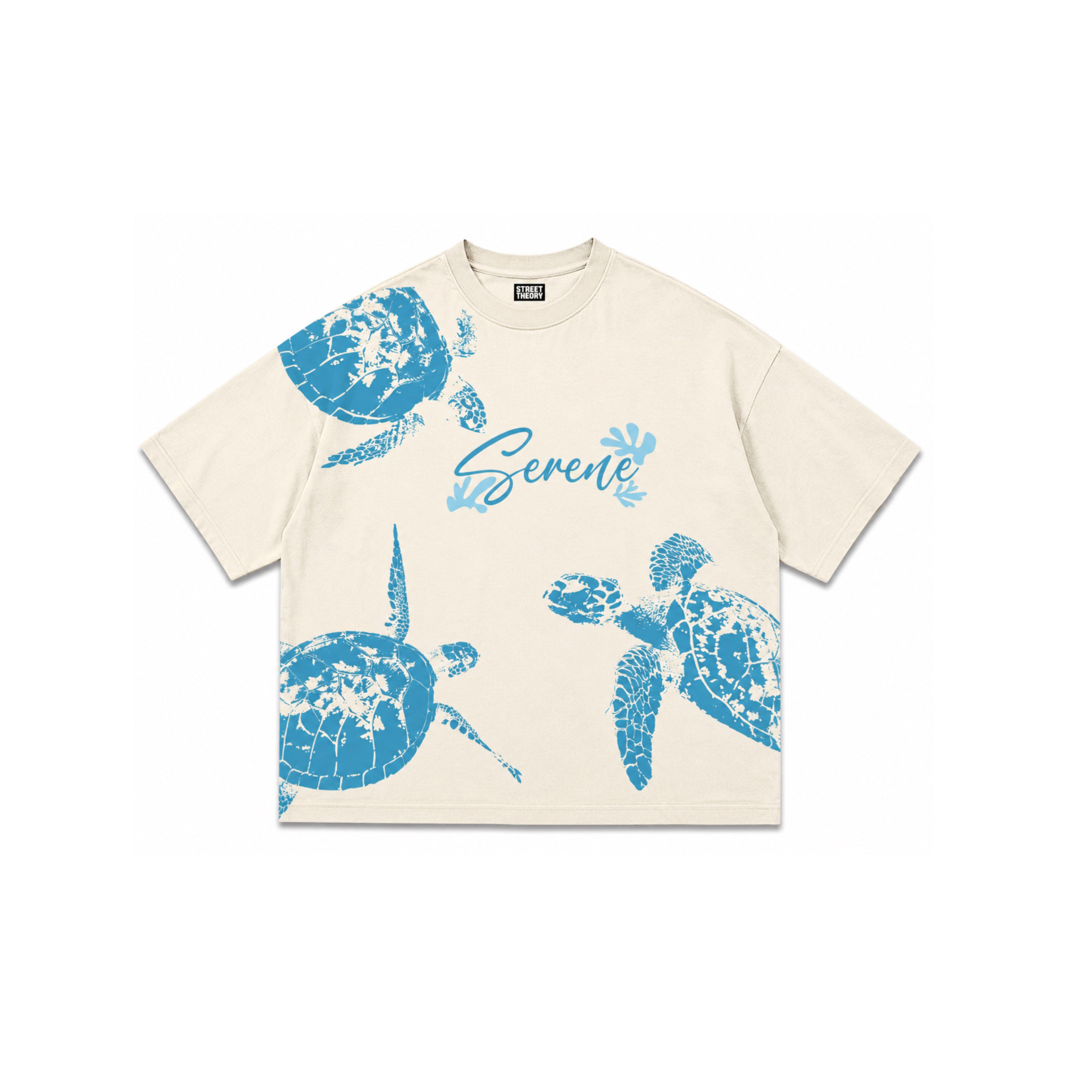 Serene Ocean Graphic Oversized T-Shirt
