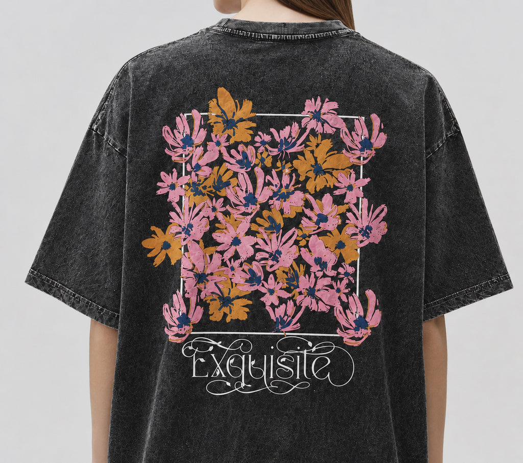 Exquisite Floral Oversized T-Shirt