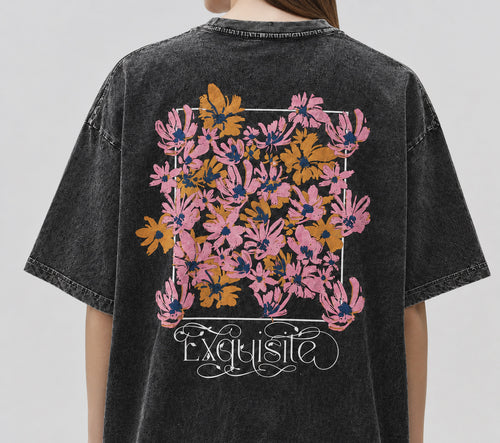Exquisite Floral Oversized T-Shirt