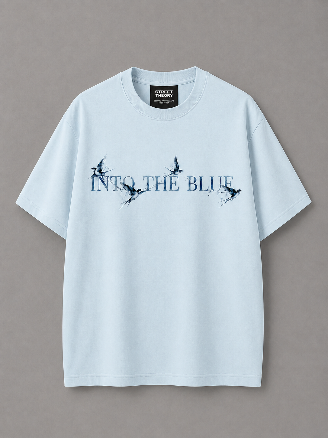 Into the Blue Oversized T-Shirt – Ice Blue
