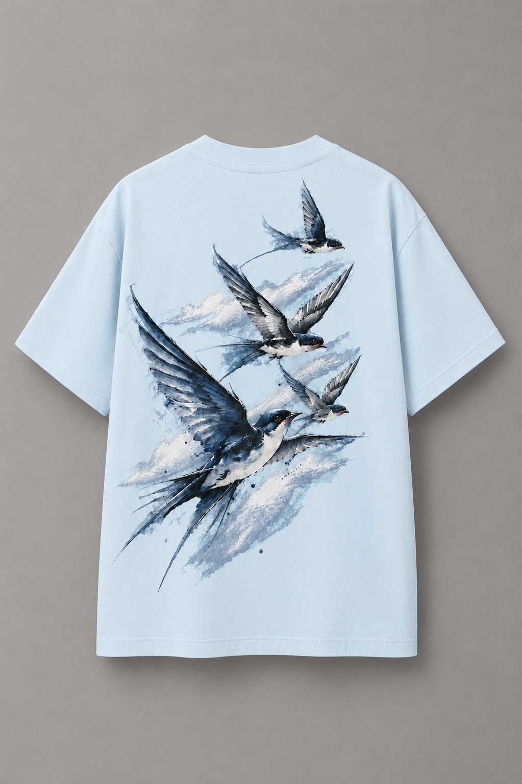 Into the Blue Oversized T-Shirt – Ice Blue
