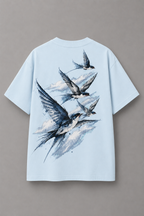 Into the Blue Oversized T-Shirt – Ice Blue