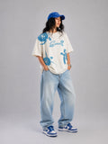 Serene Ocean Graphic Oversized T-Shirt